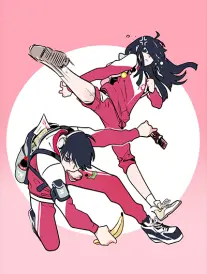 动漫人物插画：折纸巷少年侦探线稿立绘